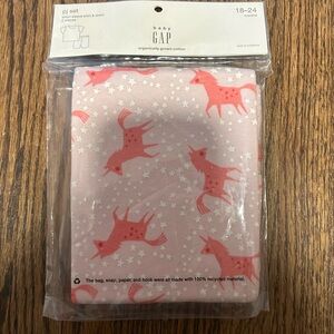 GAP Baby Pink Unicorn Print PJ Set NWT